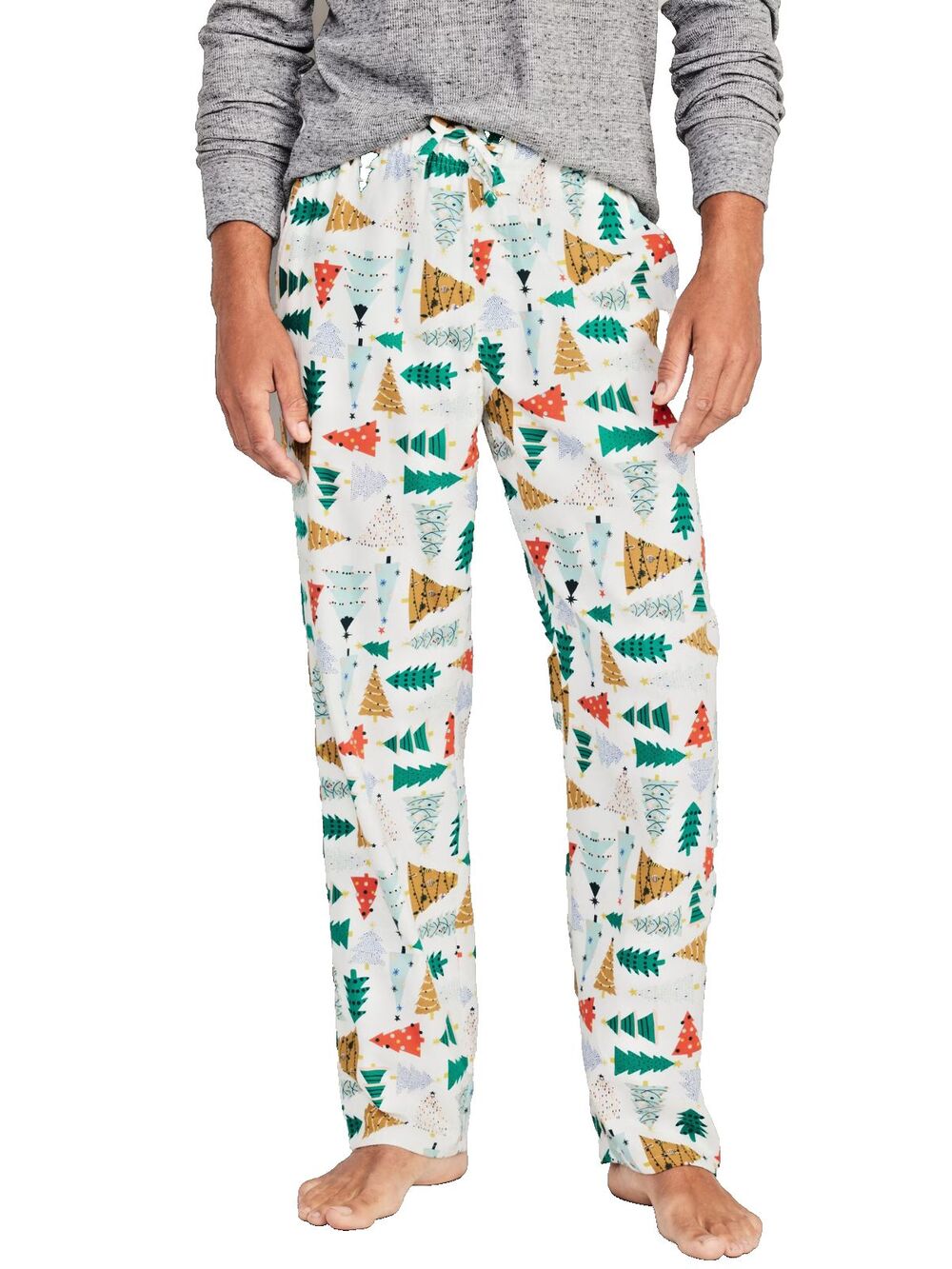 Old Navy Mens XXXXLT Tall Flannel Pajama Pants O Christmas Tree 4XLT PJs Xmas